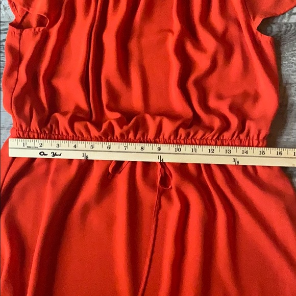 MOSSIMO Orange-Red Off Shoulder Tie Waist Midi - Picture 7 of 8